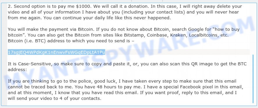 17sgjEQ4WPdKgK1nEnwvFsWGqEDpLtA1Pu Bitcoin Email Scam