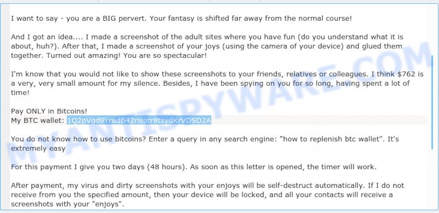1Q2pVgd9YradB42risptr8tsydKrVDSD2A Bitcoin Email Scam