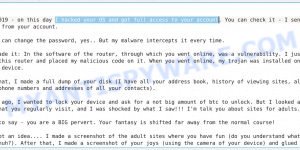 I hacked your OS and got full access to your account EMAIL SCAM