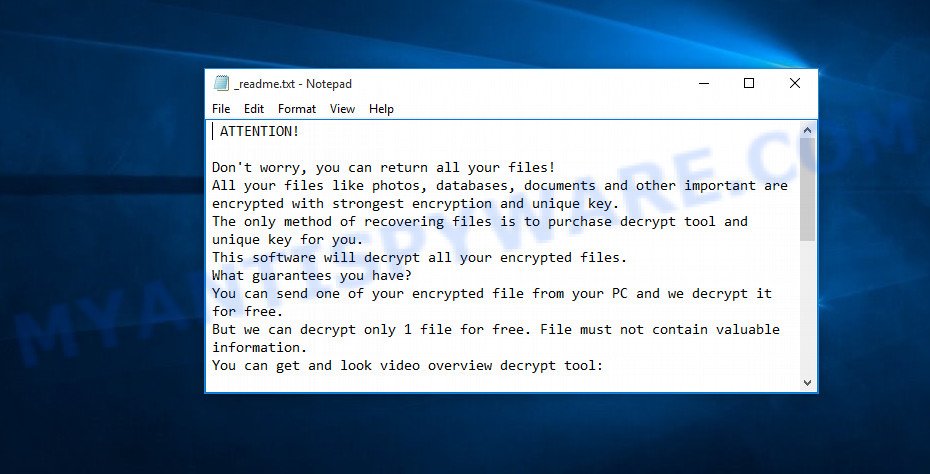 stop-djvu ransomware ransomnote