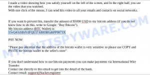 15vQ43chBsYdFQE57JsB83BfaihPP9873X Bitcoin Email Scam