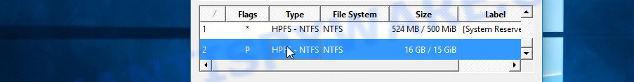 PhotoRec select partition