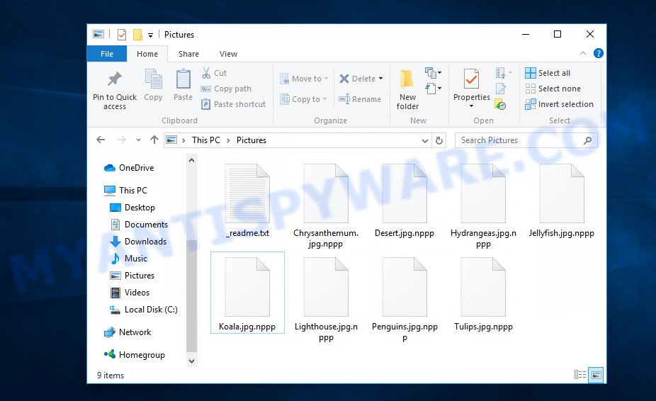 Files encrypted with .Nppp file extension