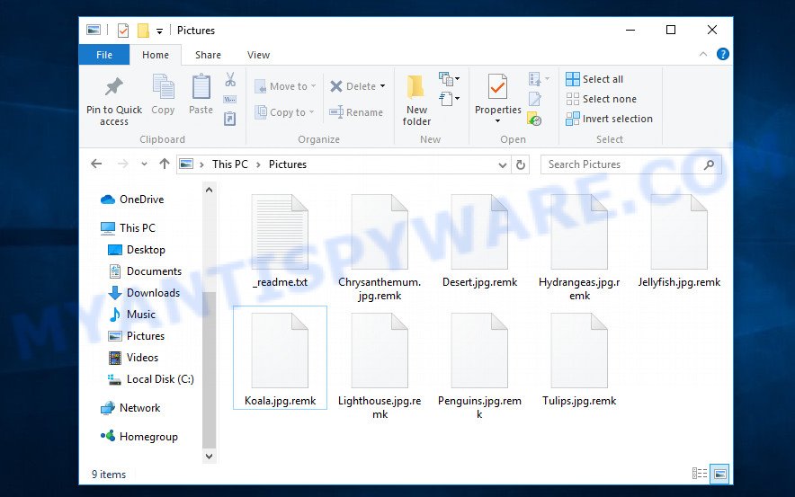 Files enrypted with .Remk file extension