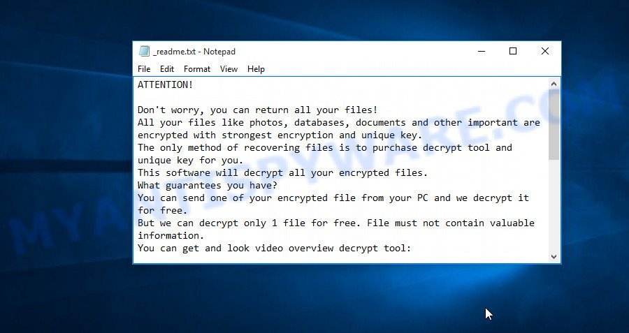 Rezm virus ransomnote