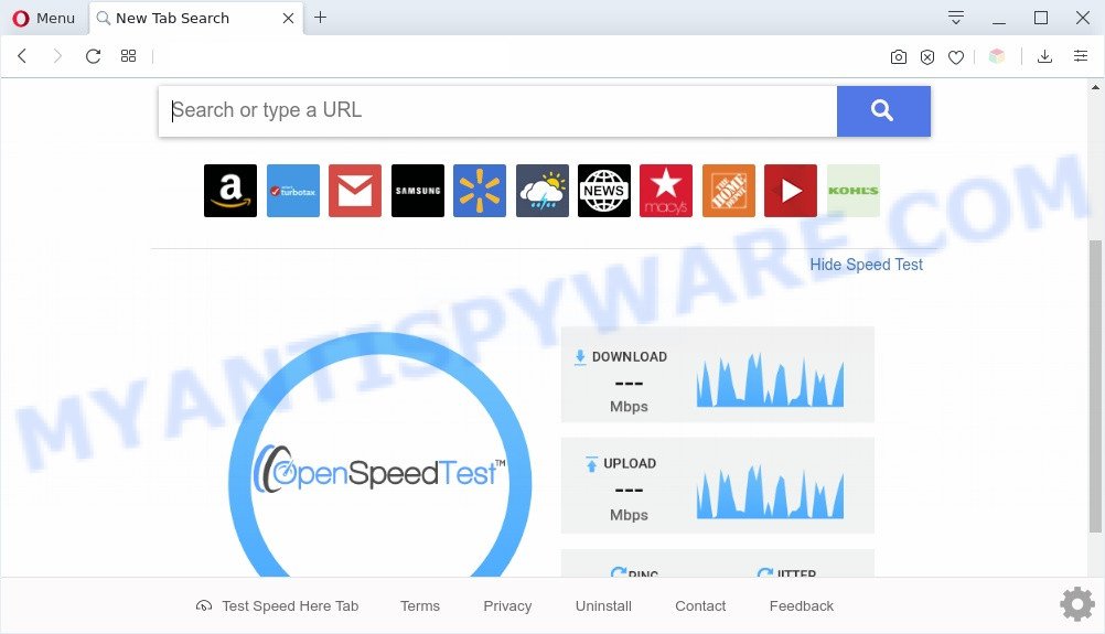 Test Speed Here Tab