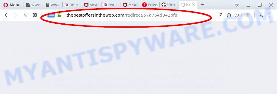 Thebestoffersintheweb.com redirect virus
