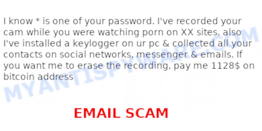 Xxbur - I've recorded your cam while you were watching porn EMAIL SCAM