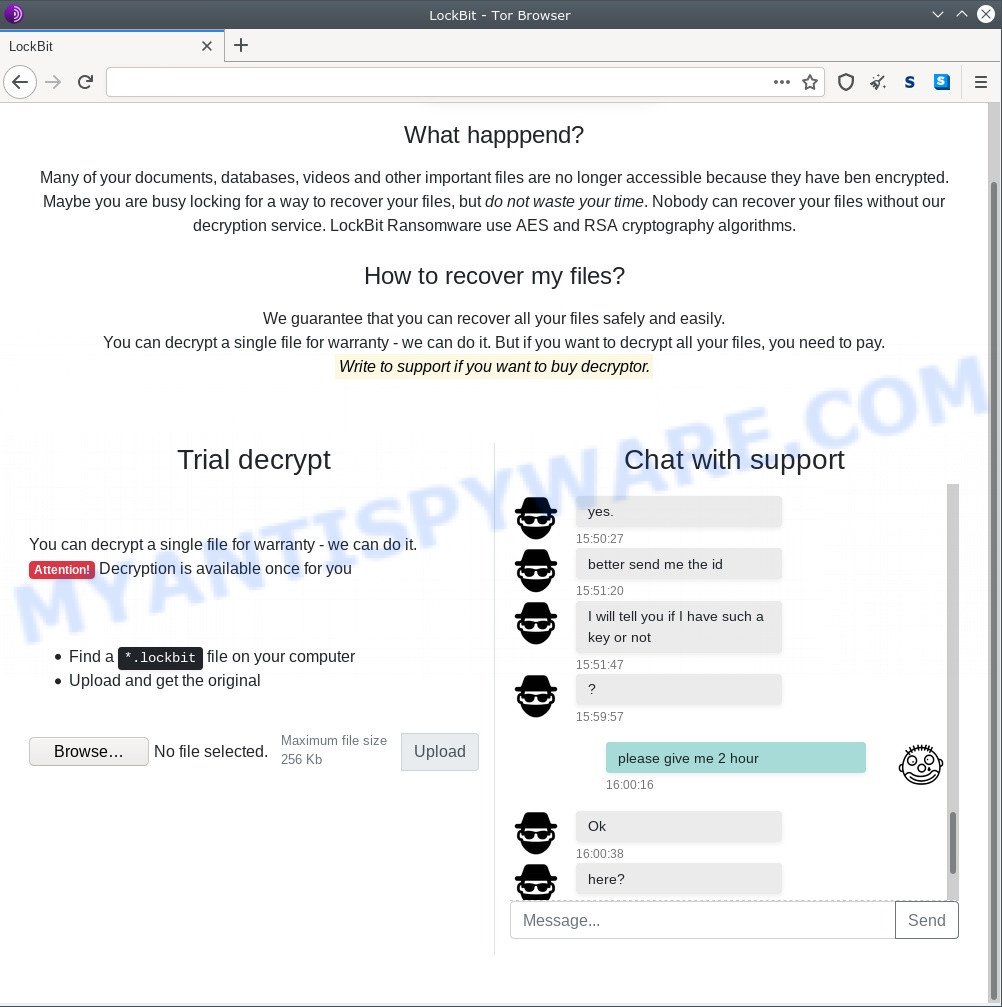 LockBit ransomware website