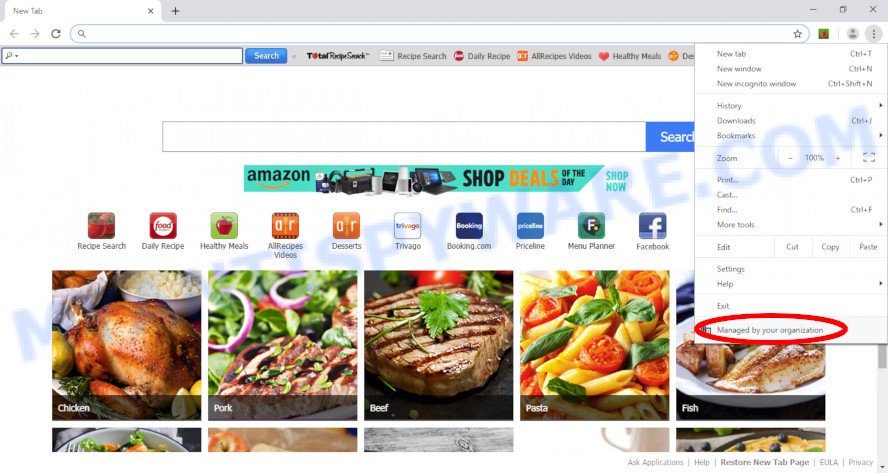 Managed by your organization chrome virus