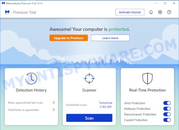 MalwareBytes Free for MS Windows