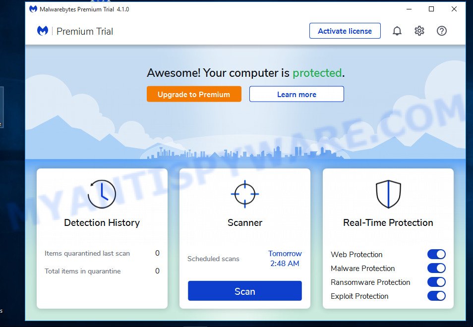 MalwareBytes AntiMalware for MS Windows