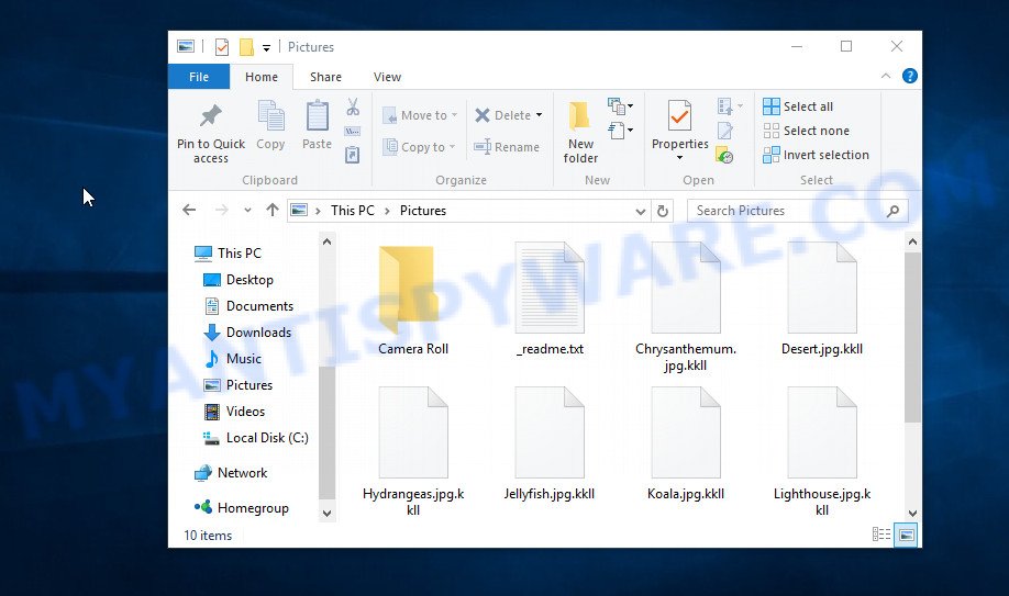 Files encrypted with .kkll file extension