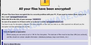 PGP ransomware popup window