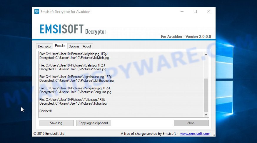 decrypt Avaddon ransomware