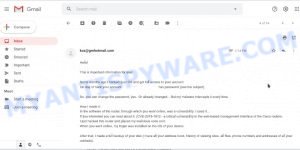 Some months ago I hacked ýour OS and got fuĺĺ access to ýour account EMAIL SCAM