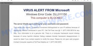 Windows Error Code DLL011150