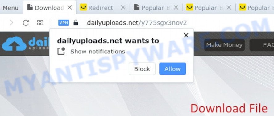 Dailyuploads.net push notifications