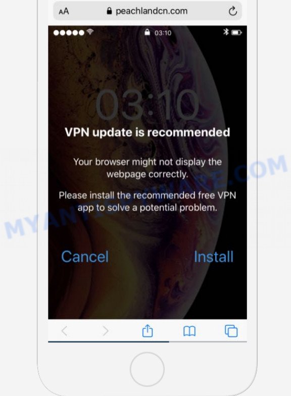 VPN update is recommended SCAM