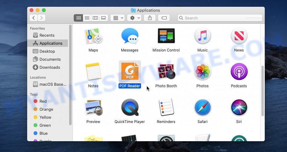 finder list apps