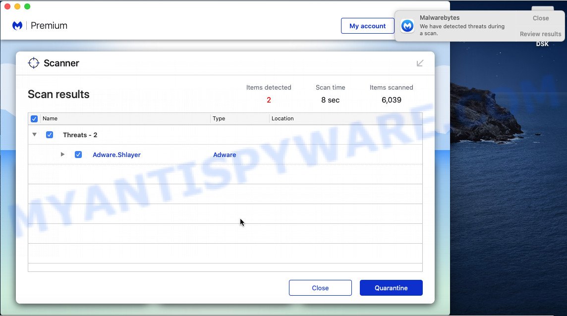 malwarebytes mac scan results