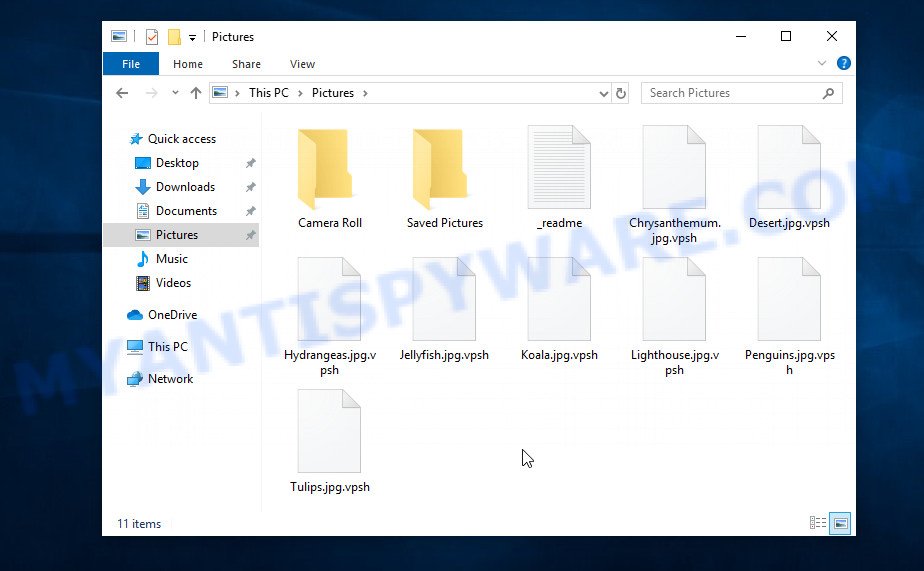 Files encrypted with .vpsh extension