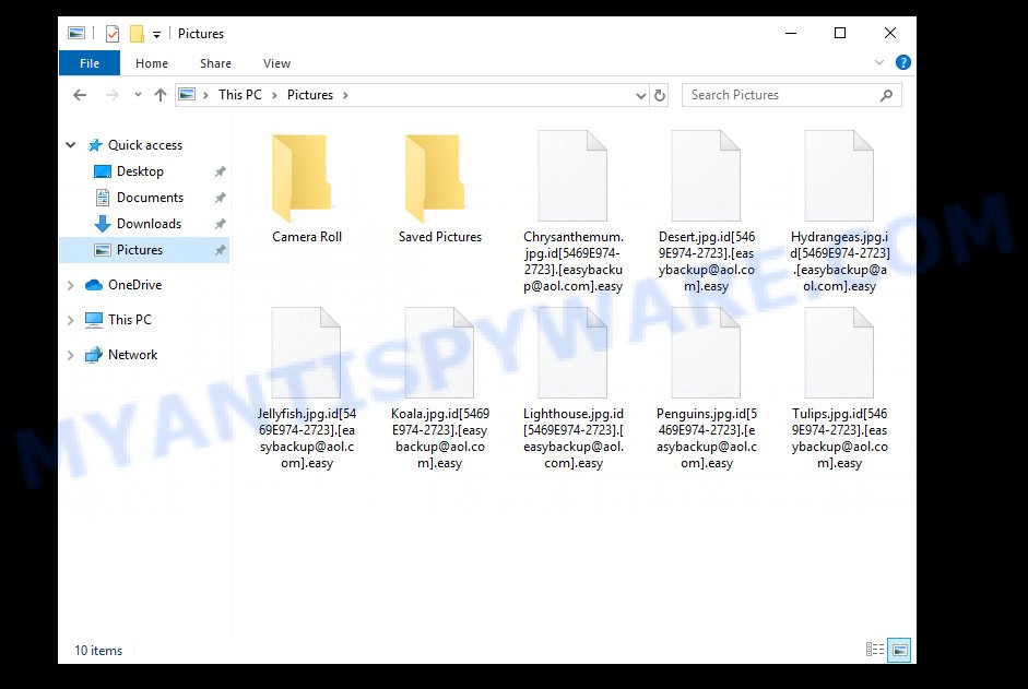 Files encrypted with .Easy extension