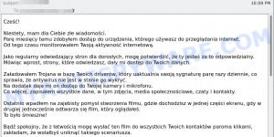 Niestety mam dla Ciebie złe wiadomości EMAIL SCAM