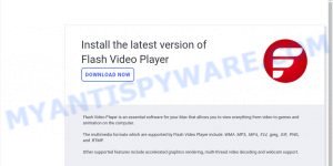 fake Flash Video Player pop-ups