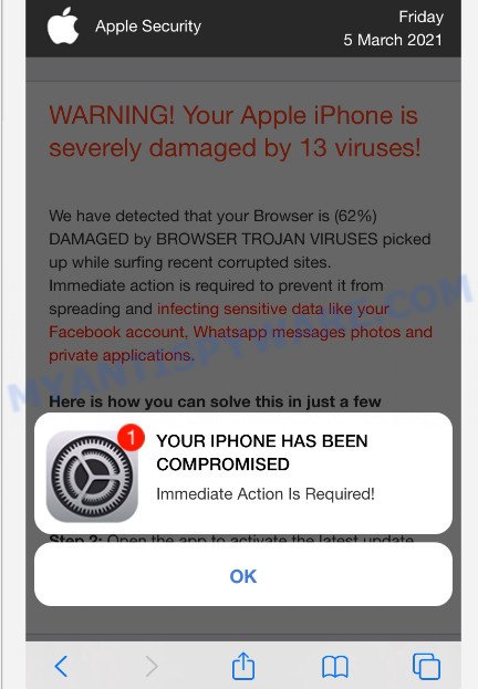 Your Apple iPhone is severely damaged by 13 viruses