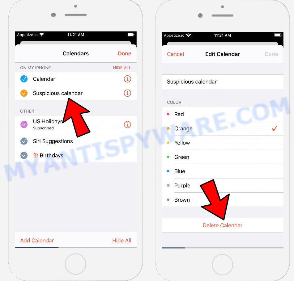 How to remove Calendar Virus/Spam (Iphone, iPad, Mac)