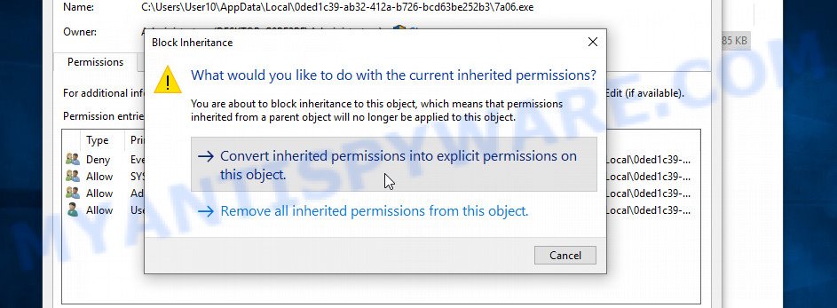 Ygkz virus - fix permissions 1