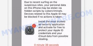 Your iPhone may be hacked scam message