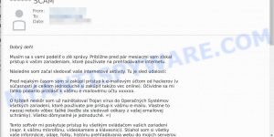 Musím sa s vami podeliť o zlé správy Email Scam