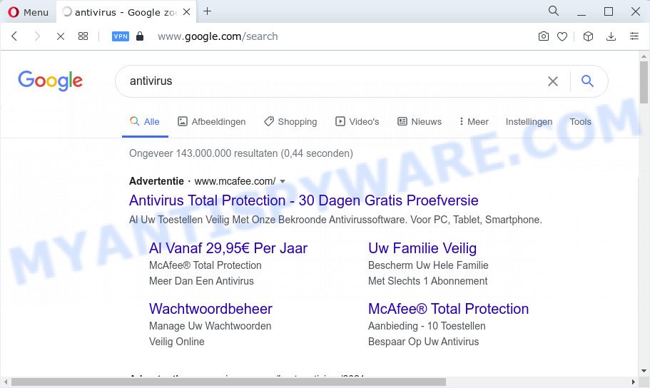 Secured Browser Search redirects