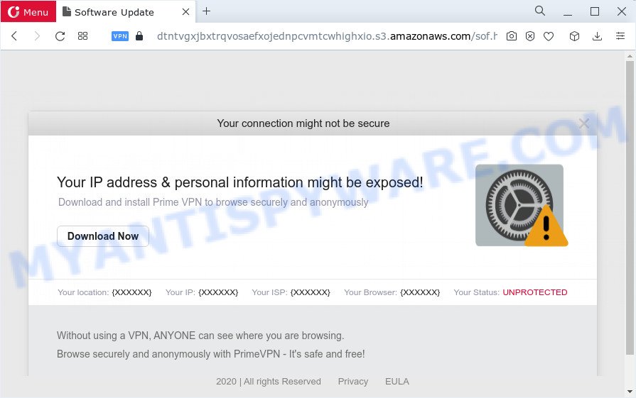 Your connection might not be secure is a SCAM Message