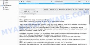 I have got two not really pleasant news for you - email scam