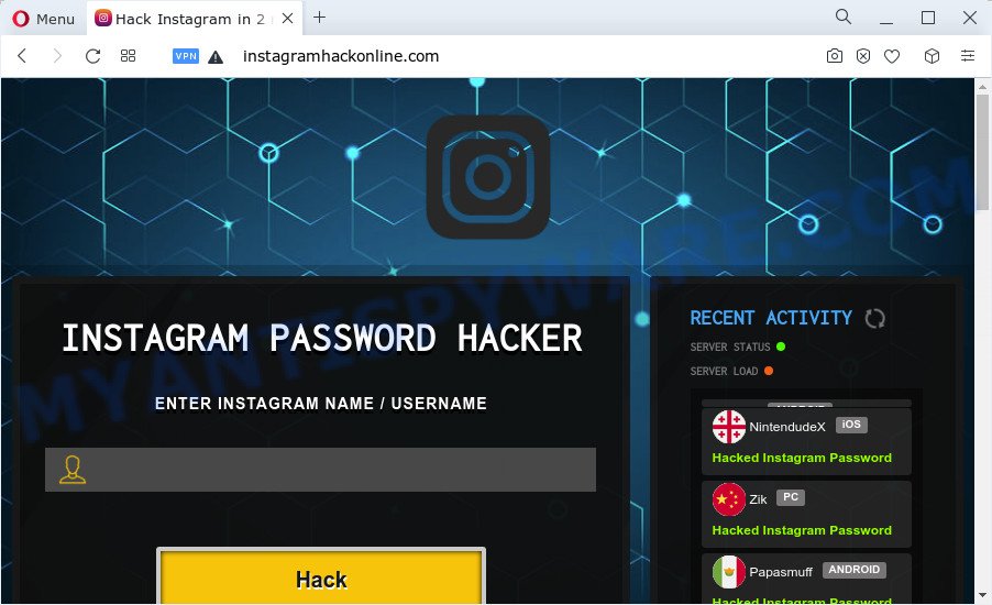 Instagram Password Hacker SCAM