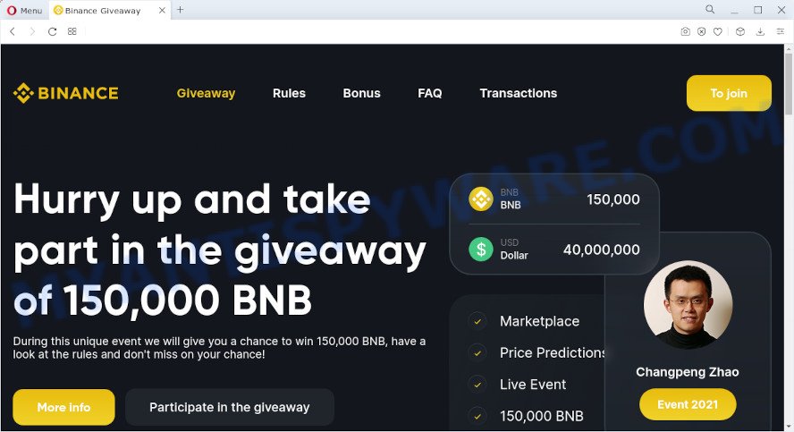 Binance giveaway scam