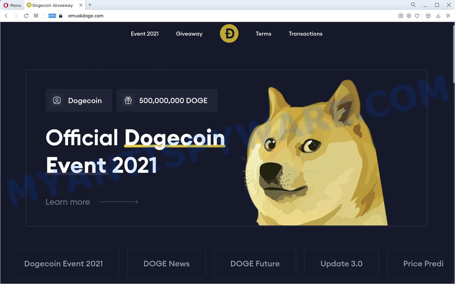 How to remove Doge Giveaway SCAM (Virus removal guide)