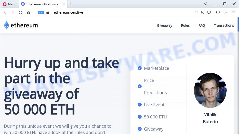 Ethereum Giveaway scam