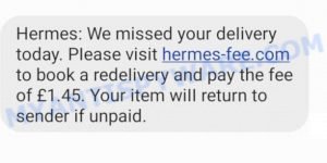 Hermes Redelivery Scam