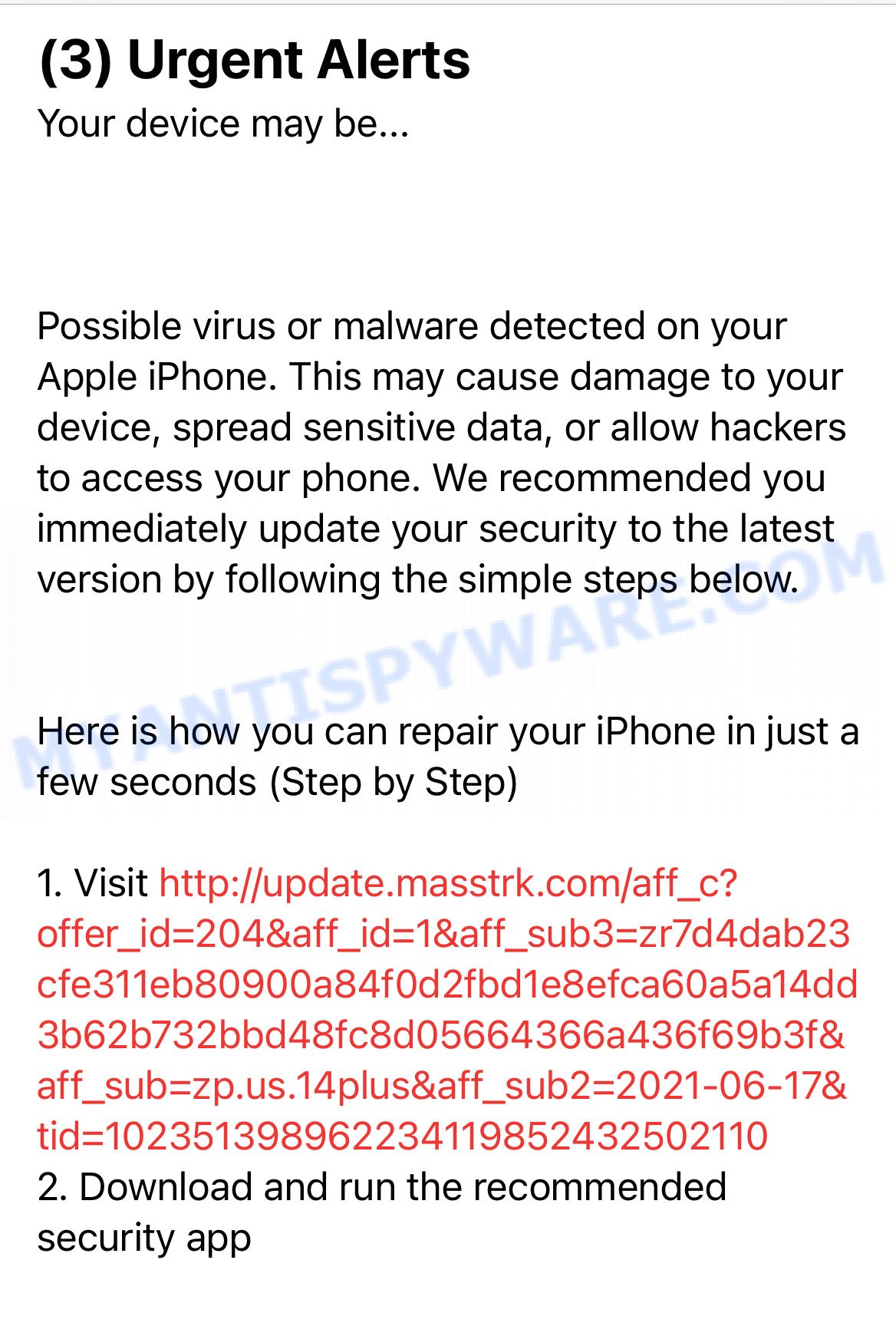 masstrk fake alert