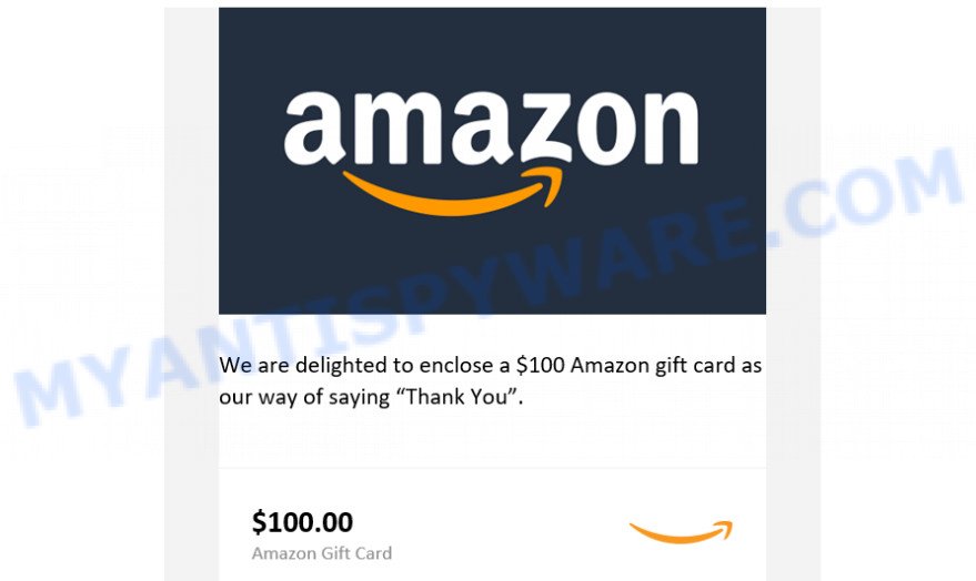 $100 Amazon Gift Card Email scam