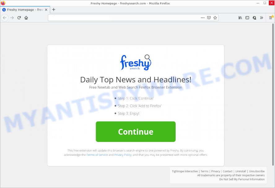 Freshy browser hijacker