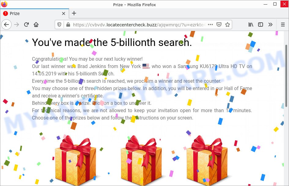 You ve made the 5-billionth search SCAM