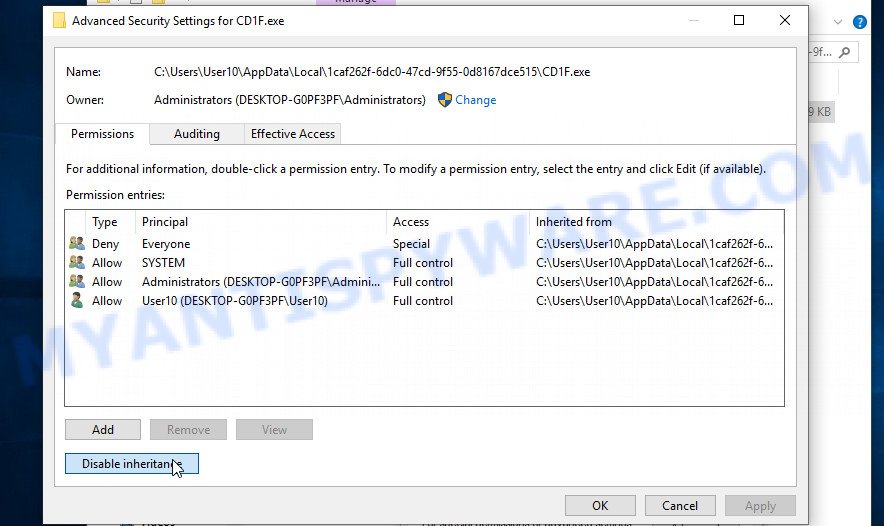 remove Aeur virus 3