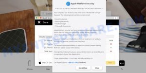 Apple Platform Security pop-up SCAM