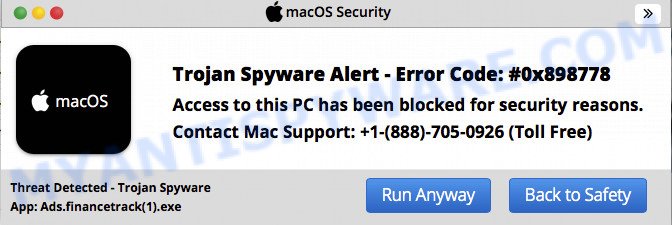 Apple Platform Security pop-up