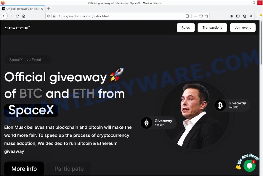 SpaceX BTC And ETH Giveaway SCAM
